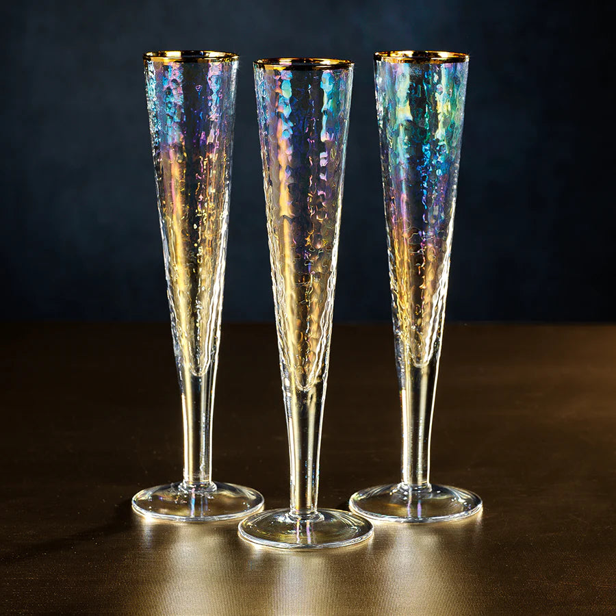 Aperitivo Triangular Barware Glasses -Slim Champagne Flute