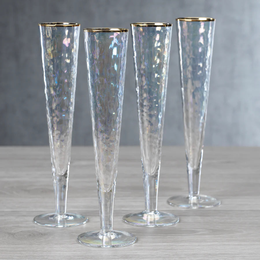 Aperitivo Triangular Barware Glasses -Slim Champagne Flute
