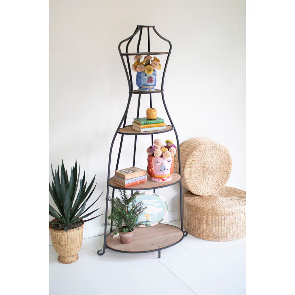 Metal & Wood Mannequin w.Shelves