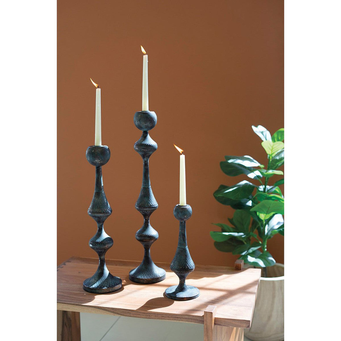 S/3 Metal Candle Towers