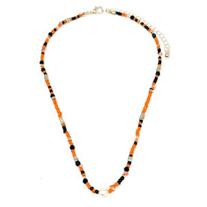 Coach Choker Necklace | Orange + Black