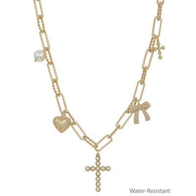 Crane Necklace | Gold