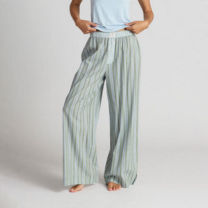 Cotton Woven Blend Pants | Sky
