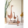 S/3 Rustic Metal Geese