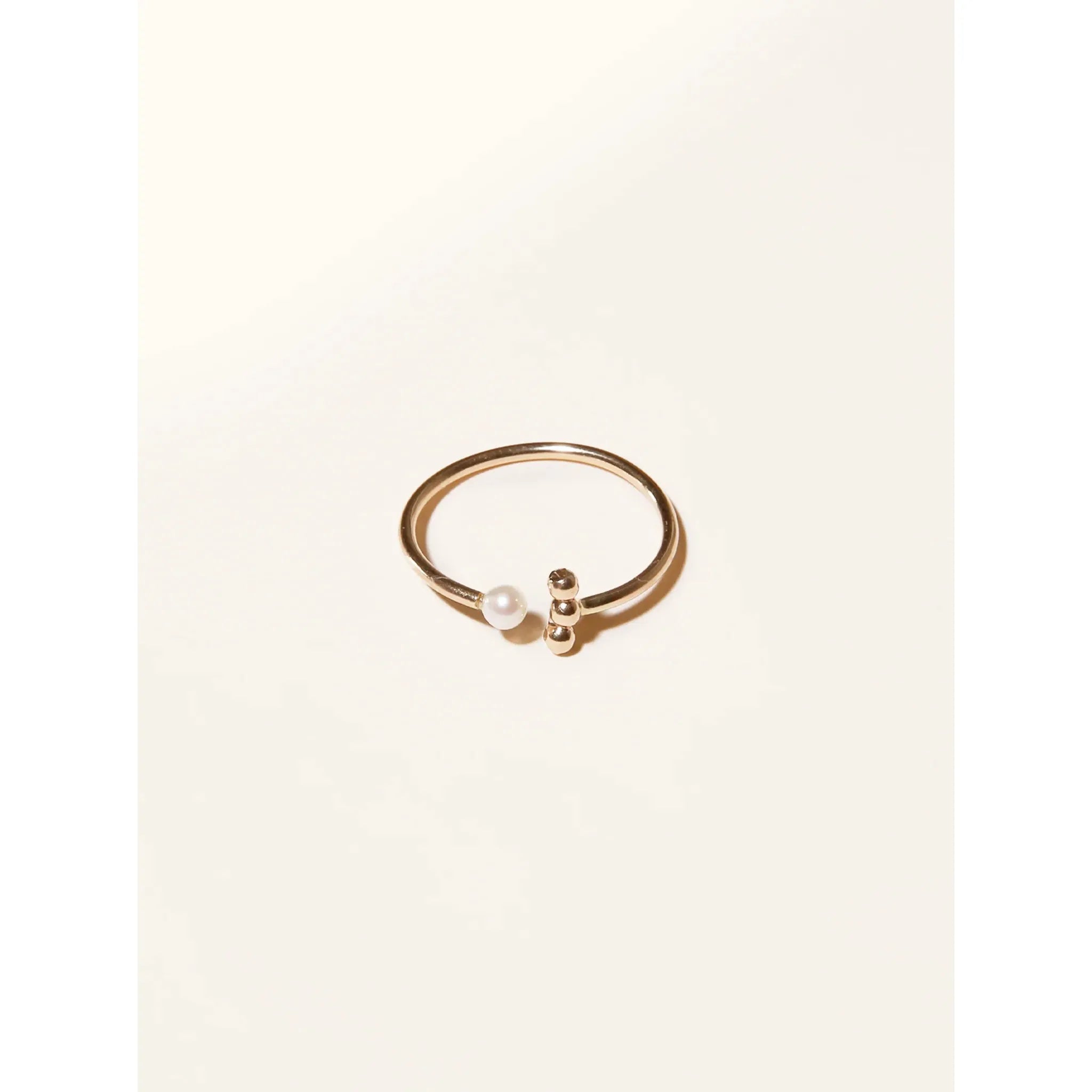 Caesar Open Pearl Ring