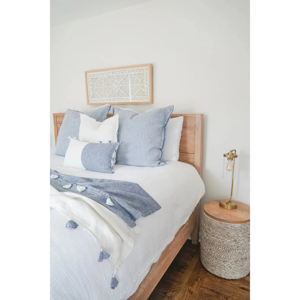 Chambray Blue Pillow  | 20" x 20"