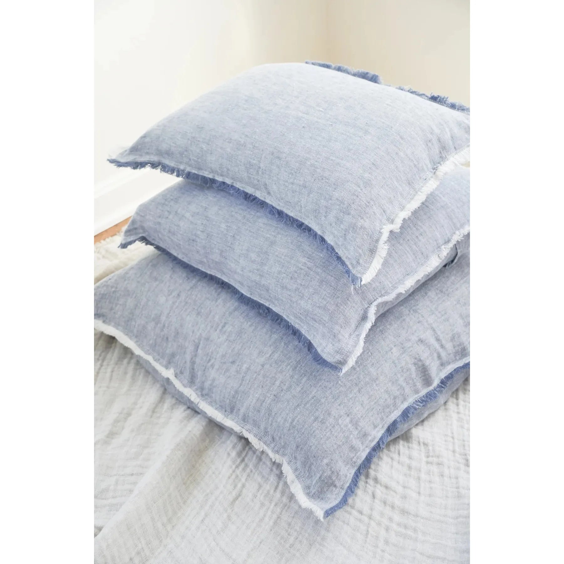 Chambray Blue Pillow  | 20" x 20"