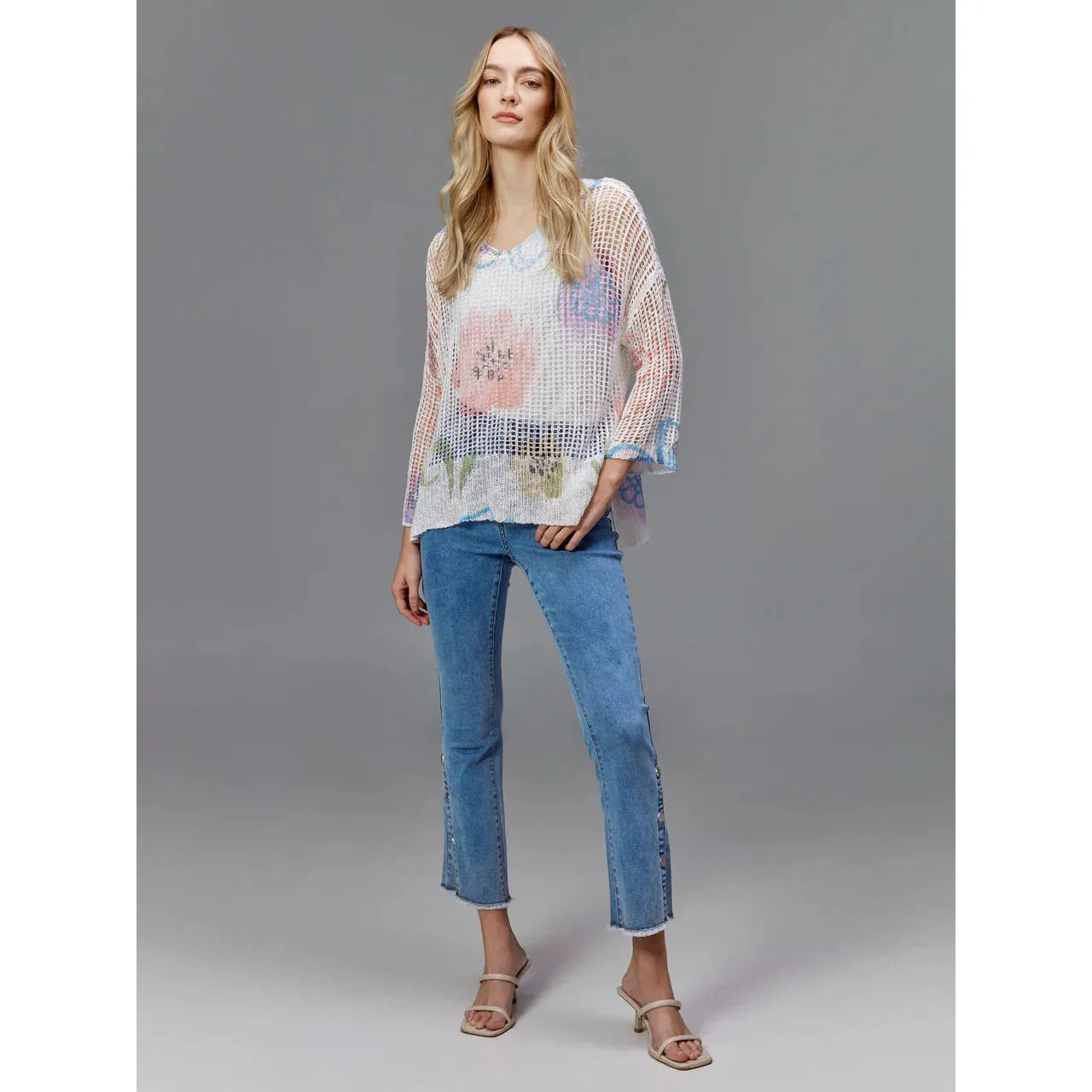 Bootcut Jeans with Side Snap Detail | Light Blue