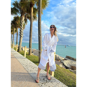 Cool Cotton Sailing Stripe Robe