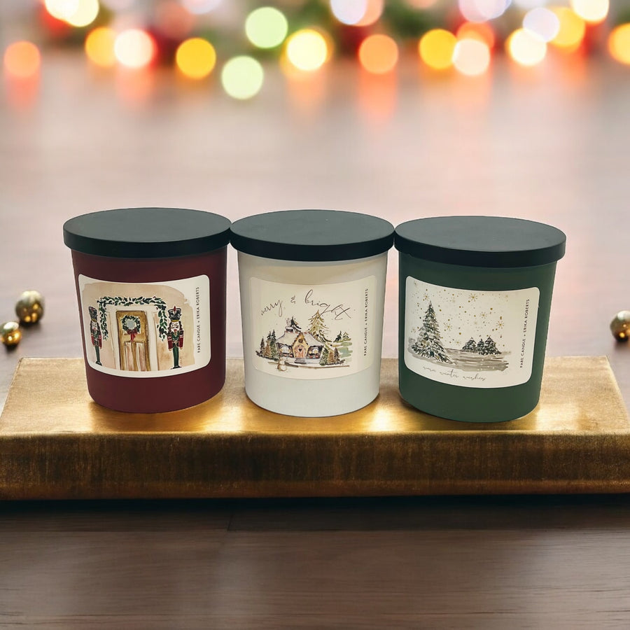 Artist Series  - Festive Holiday | 10 oz Glass Jar