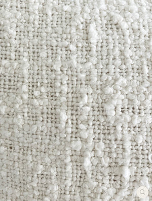 Cozy Cotton Boucle Euro Pillow | White (Ivory)