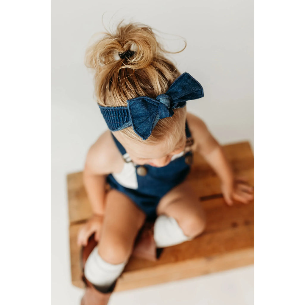 LIMITED EDITION Denim Smocked Headband