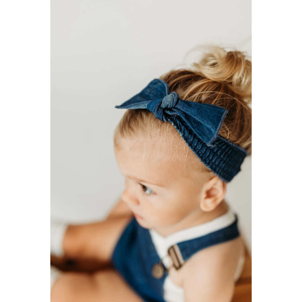 LIMITED EDITION Denim Smocked Headband
