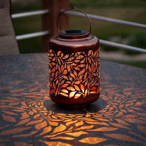 Copper Leaf Solar Lantern | Copper