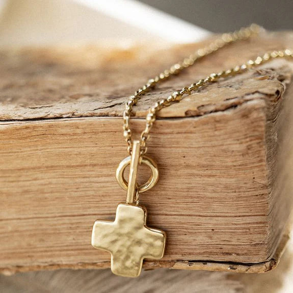 Life In Balance Cross Toggle Necklace