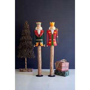 Painted Metal & Wood Nutcrackers