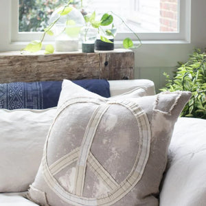 Pillow Collection - Splattered Peace Sign Pillow