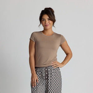 Classic Crew Neck Tee | Taupe