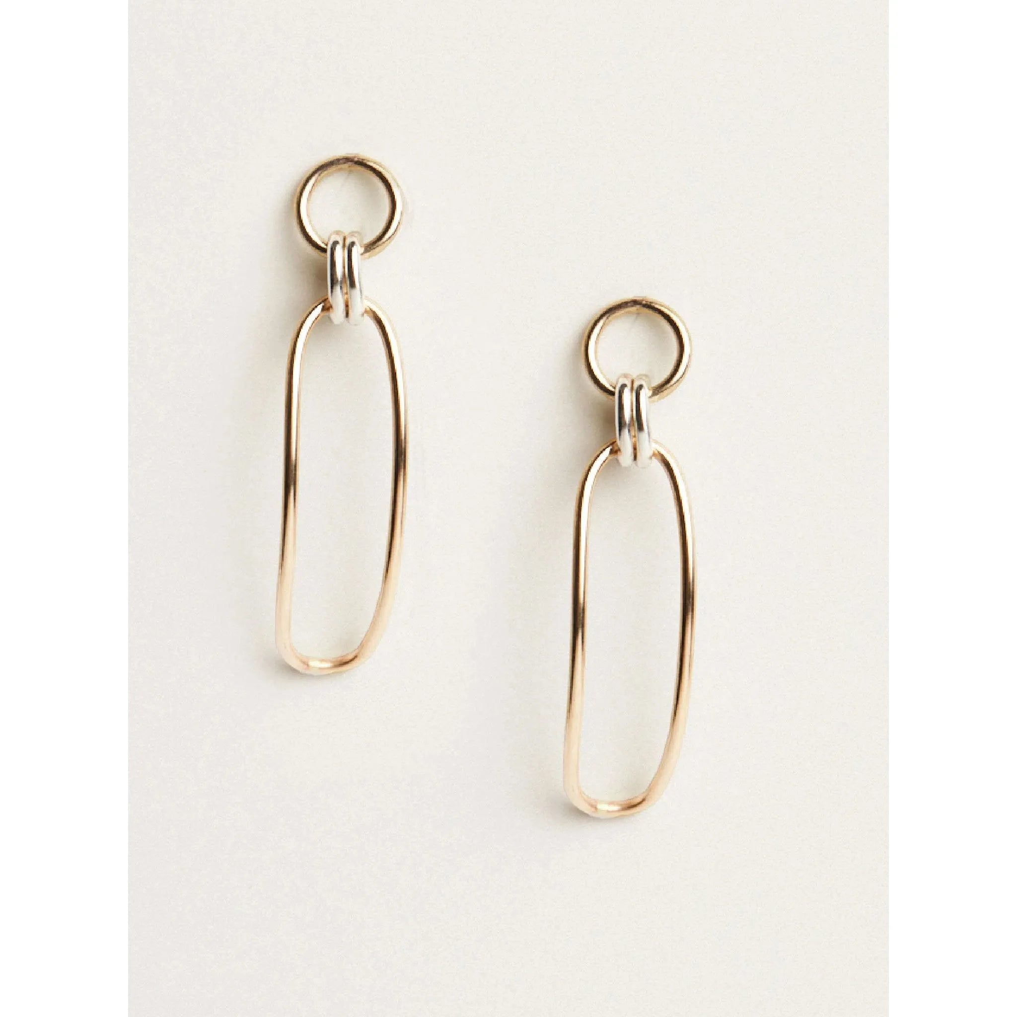 Date Night Two Tone Drop Earrings