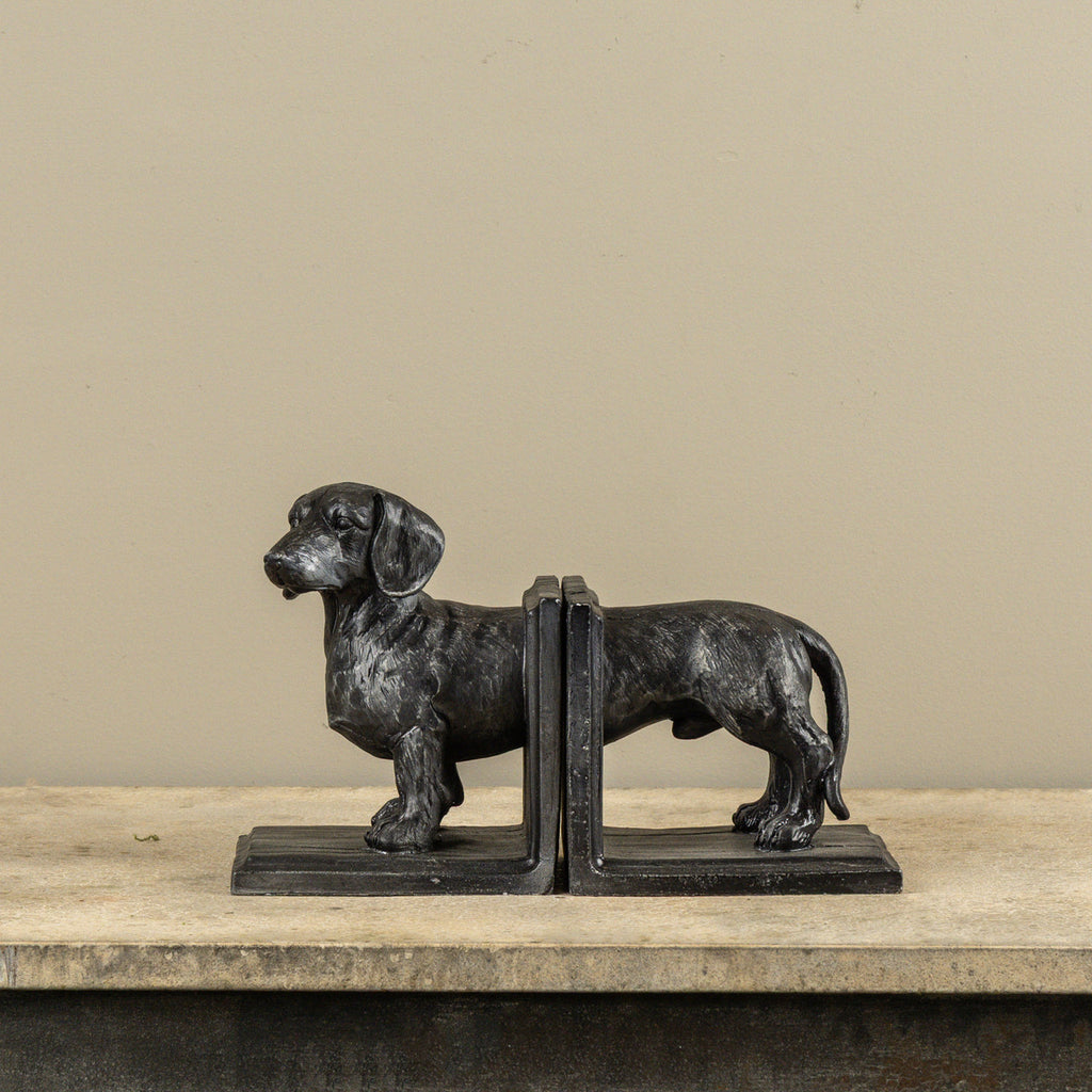 S/2 Dachshund Bookends
