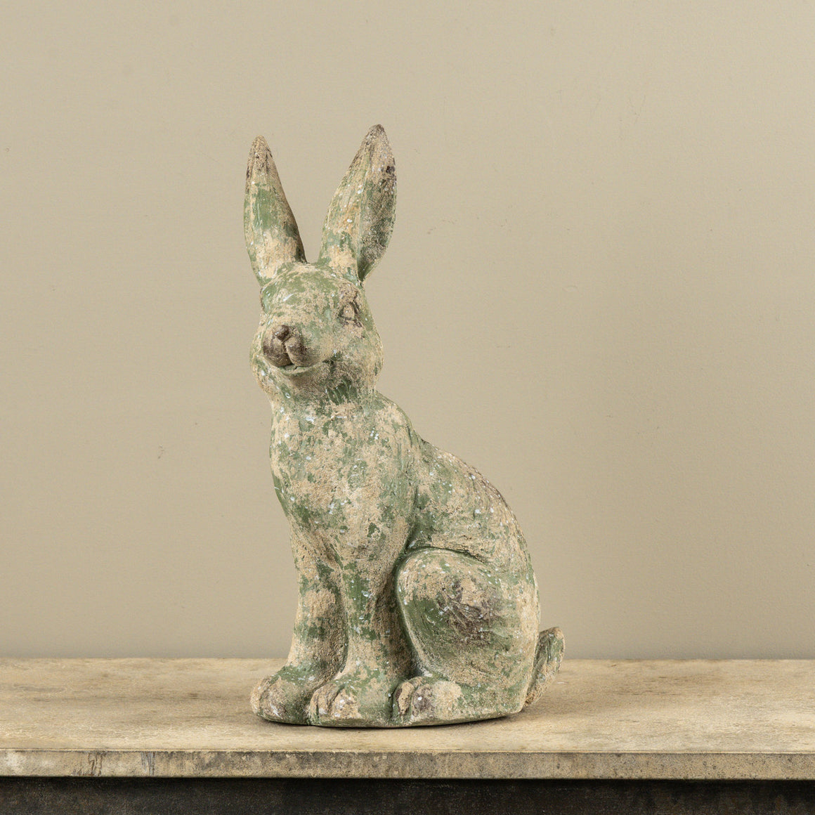 Aged Green Garden Bunny