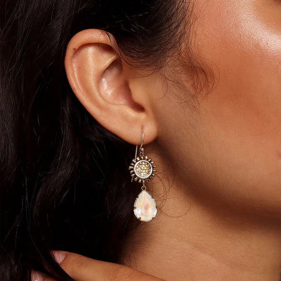 Kristal Be the Light Pear Drop Earrings | Grace
