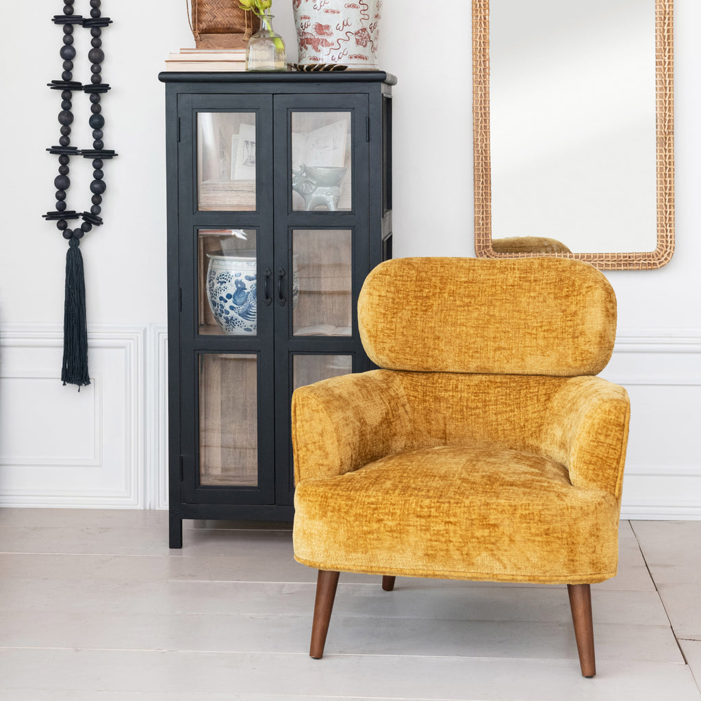 Black Wood & Glass Cabinet