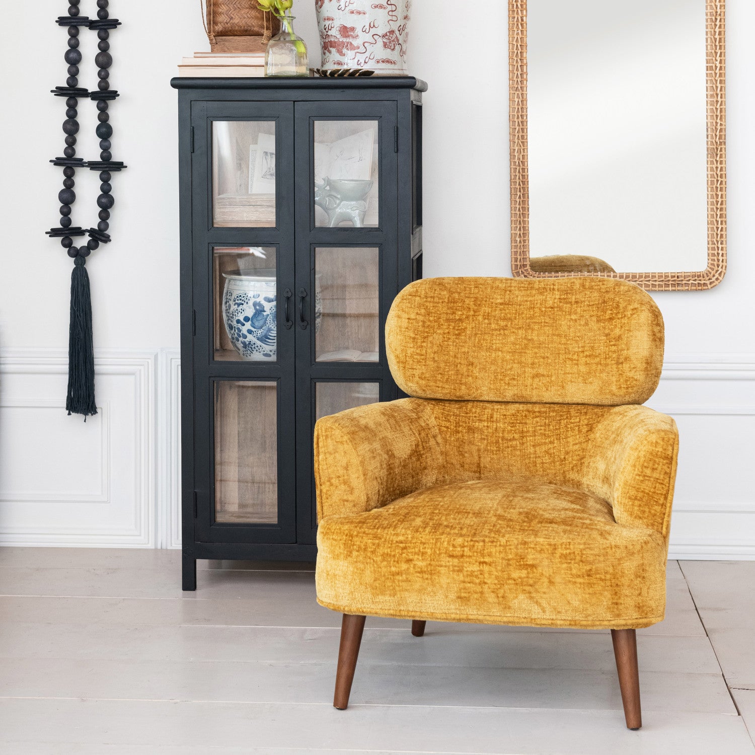 Black Wood & Glass Cabinet