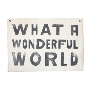 Hand Painted Wall Hanging | What A Wonderful World