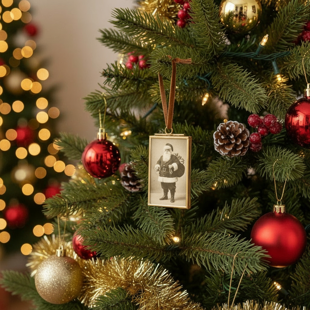 Ornament Frame w/Brass Finish