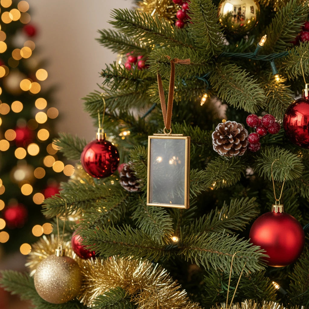 Ornament Frame w/Brass Finish
