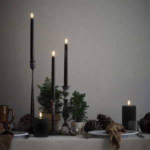 Uyuni Pillar Candle | Forest Black (Rustic)