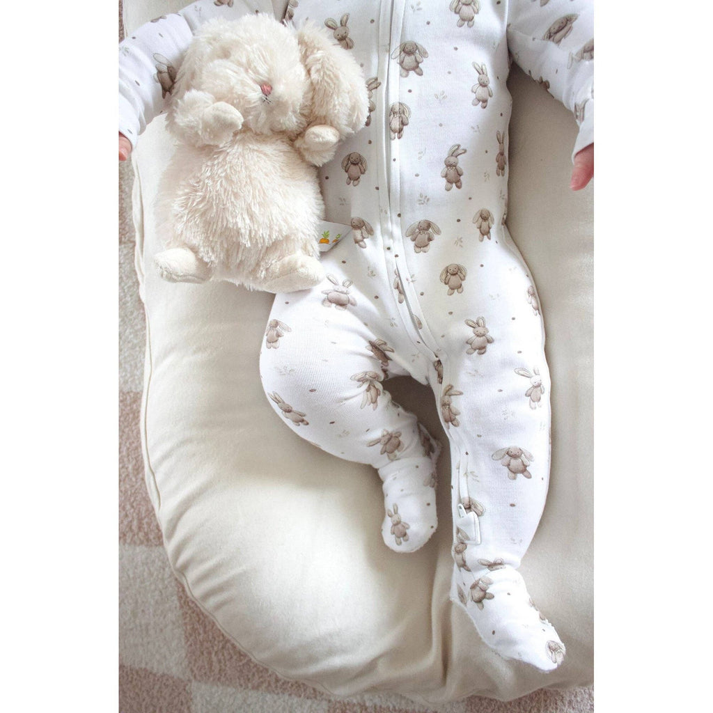 Organic 2-Way Zipper Footie | Brixy Bunny
