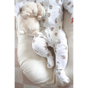 Organic 2-Way Zipper Footie | Brixy Bunny