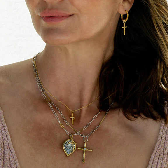Lotus Cross Kristal Pendant