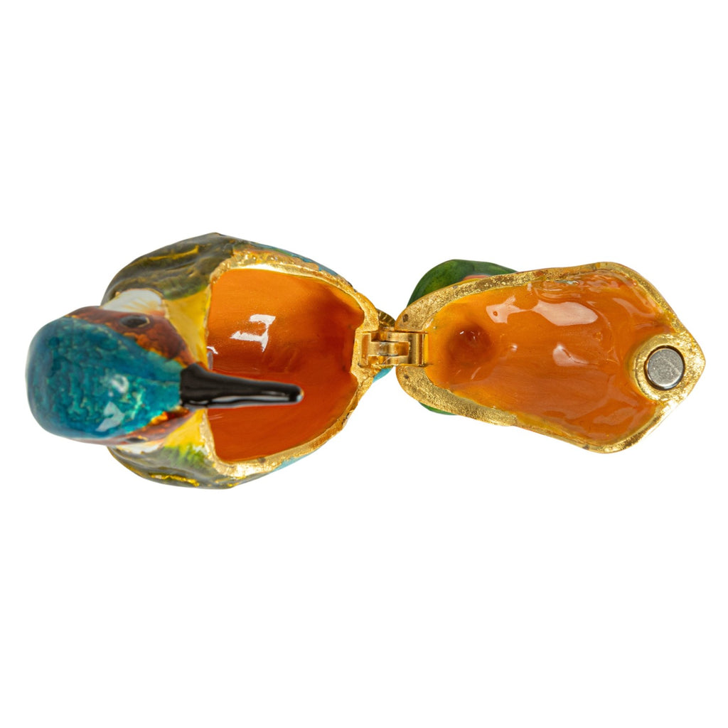 Trinket Box | Enameled Metal Kingfisher