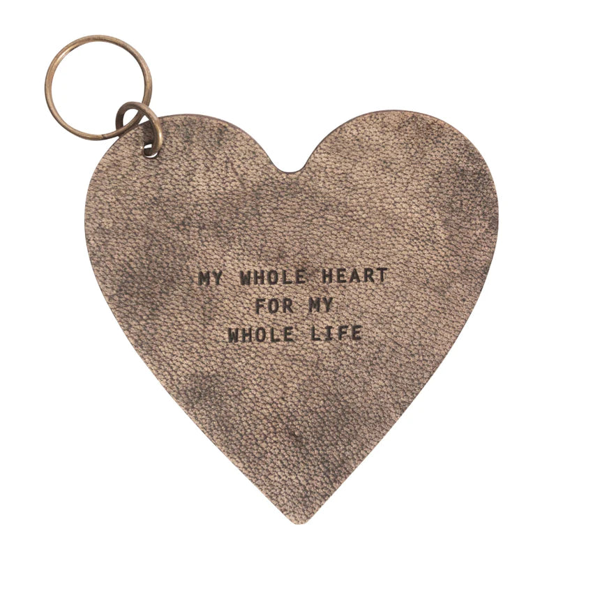 Leather Keychain | Heart