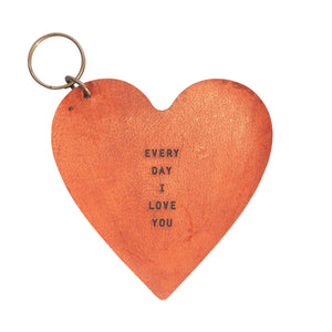 Leather Keychain | Heart