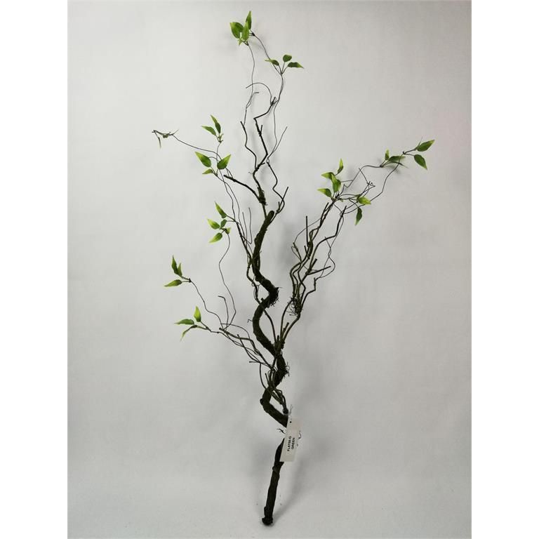 Mossed Twig Vine w/Leaves | Green