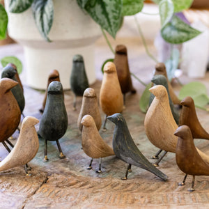 Handcarved Standing Birds