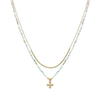 Fret Necklace | Turquoise