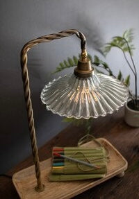 Fluted Glass Task Lamp
