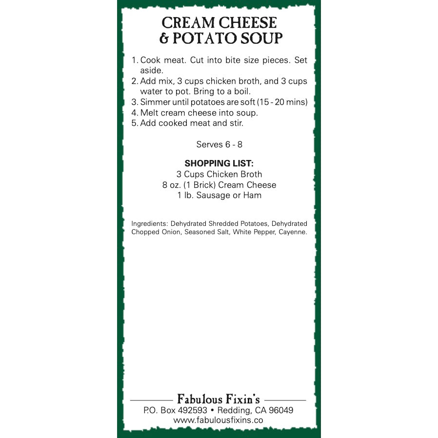 Cream Cheese Potato Soup