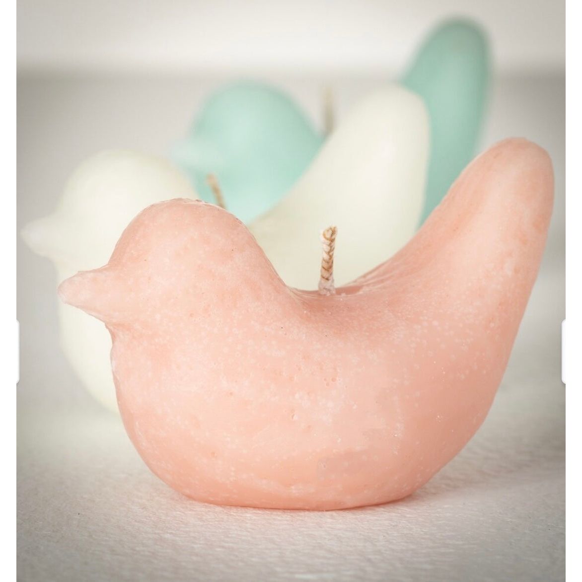 S/3 Glazed Bird Votive Candles