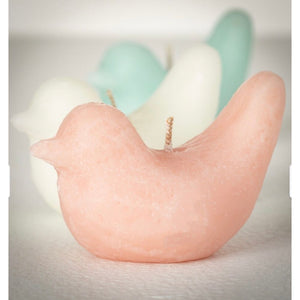 S/3 Glazed Bird Votive Candles