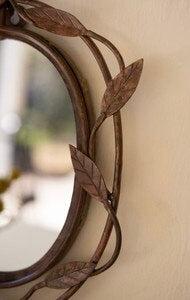 Forged-Iron Vine Framed Mirror