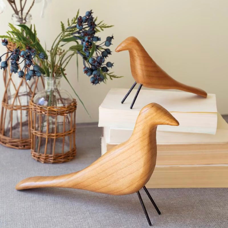 Carved Wood Birds