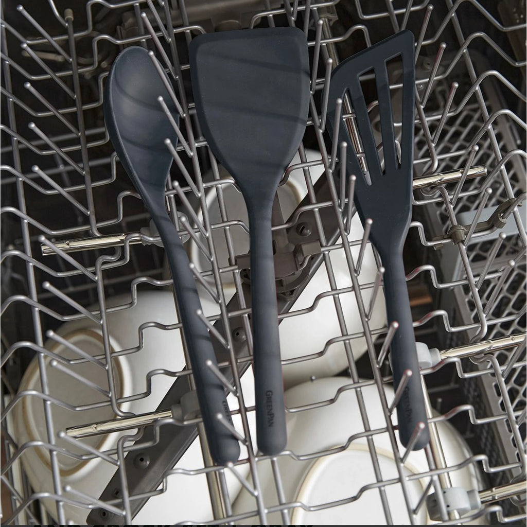 Platinum Silicone 7-PIECE Utensil & Crock Set | Gray