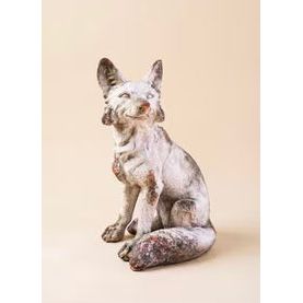 Faux Concrete Sitting Fox