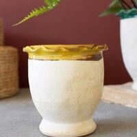 Ruffled Ceramic Flower Pot